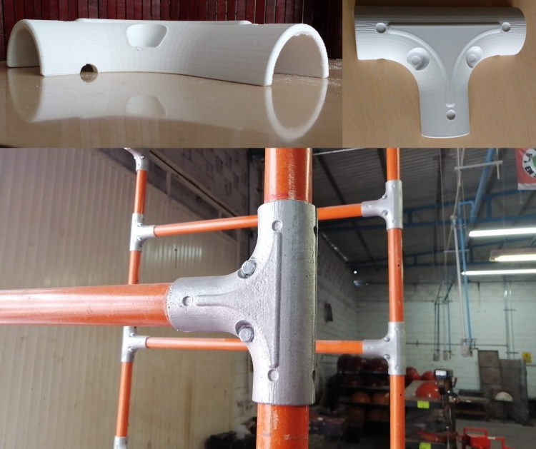 foto de la utilizacion de una pieza fundida a partir de un modelo impreso