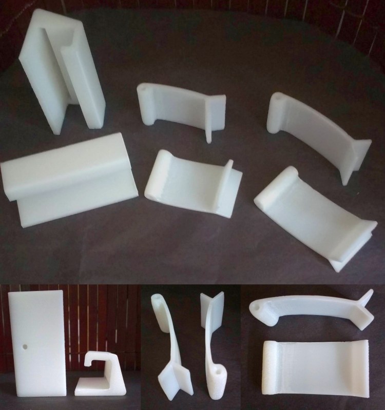 Fotografía de abrazaderas para bomba hidráulica.