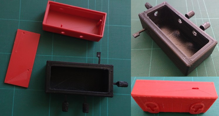 Caja para circuito GPS y caja de flexile antichoque. ABS, TPU.