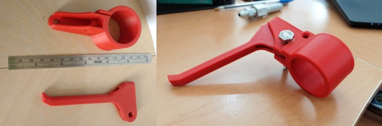 Palanca y abrazadera. Ensambladas. ABS.