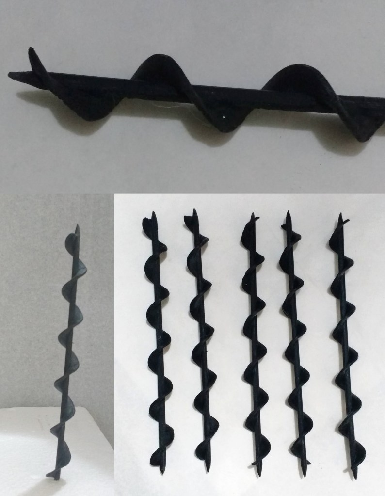 Tirabuzón para uso en instrumento médico.